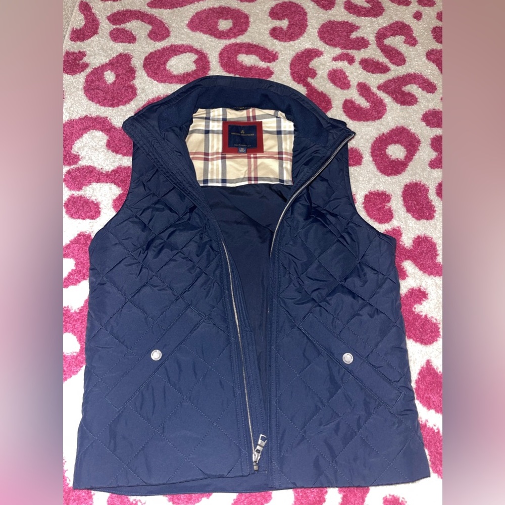 Quilted puffer vest navy blue